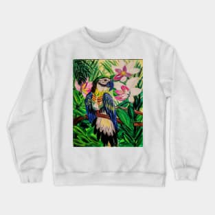 Parrot in jungle Crewneck Sweatshirt